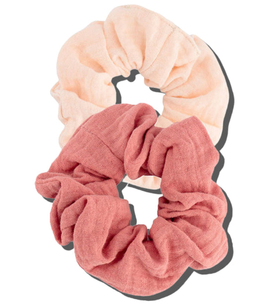 422 Cotton Gauze Scrunchies 2 Pack