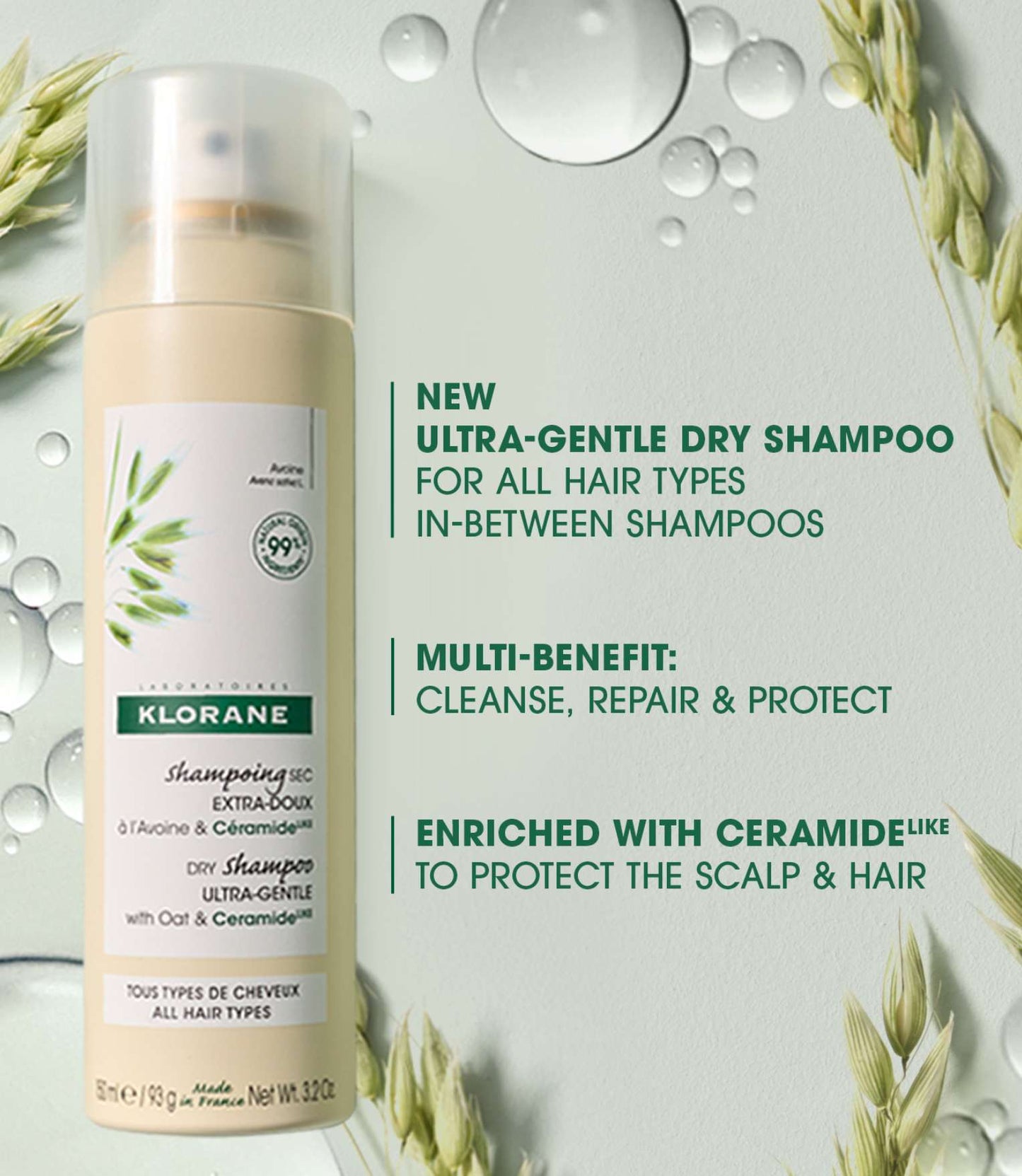 Dry Shampoo with Oat and Ceramide 150ml